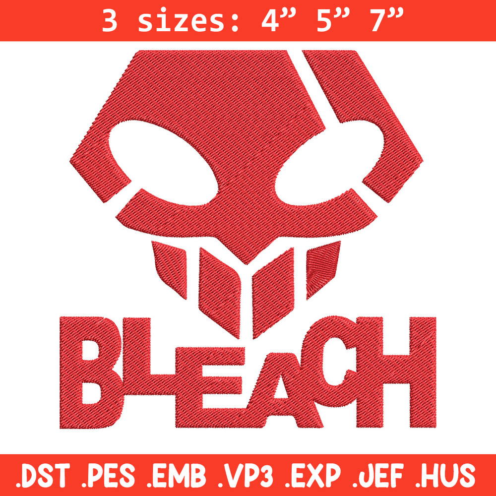 Bleach logo Embroidery Design, Bleach Embroidery, Embroidery File, Anime Embroidery, Anime shirt, Digital download.jpg
