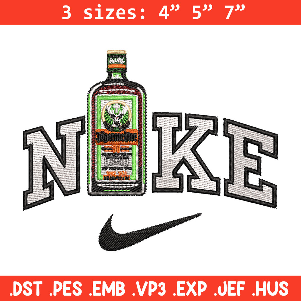 Bottle x nike logo embroidery design, Nike embroidery, Embroidery file, Embroidery shirt, Nike design, Digital download.jpg