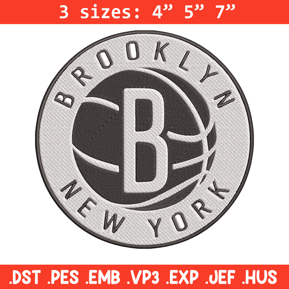 Brooklyn Nets Basketball embroidery design, NBA embroidery,Sport embroidery, Logo sport embroidery, Embroidery design.jpg