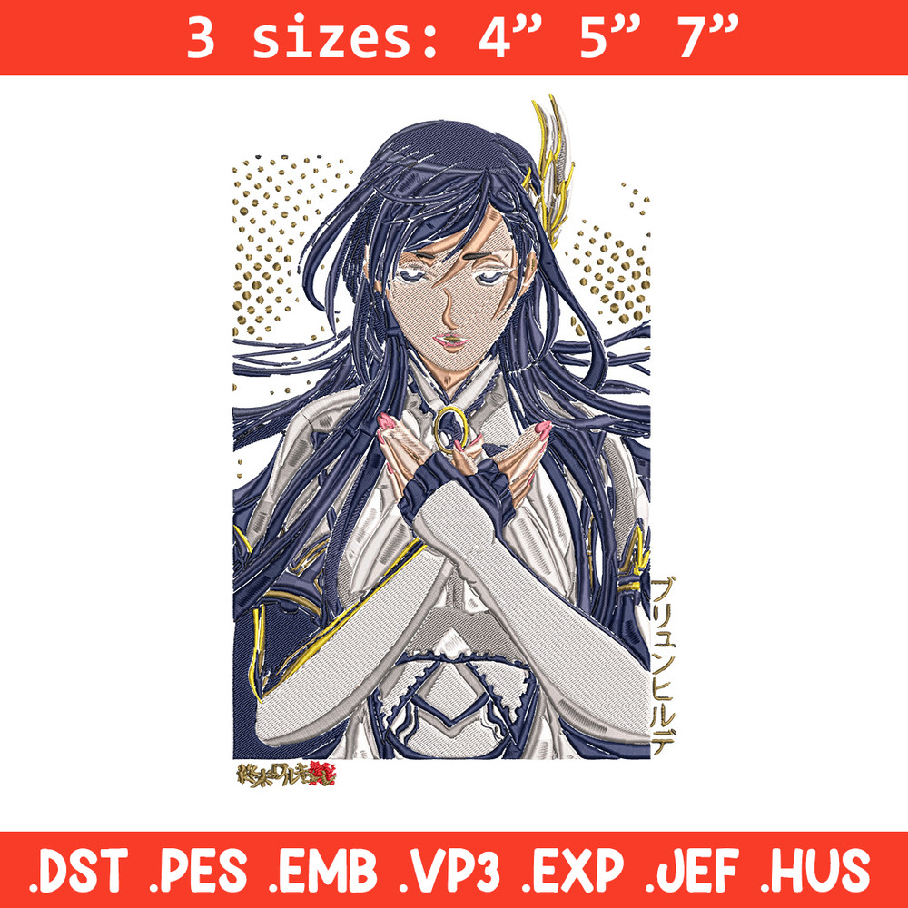 Brunhilde poster Embroidery Design, Ragnarok Embroidery, Embroidery File, Anime Embroidery, Anime shirt,Digital download.jpg