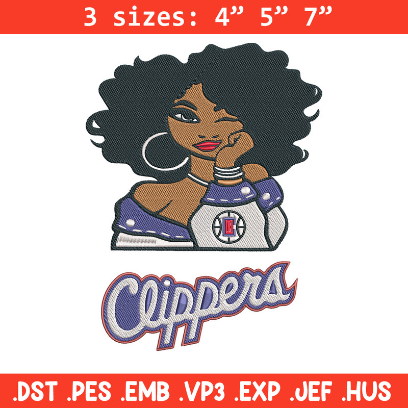Clippers girl embroidery design, NBA embroidery,Sport embroidery,Embroidery design,Logo sport embroidery.jpg