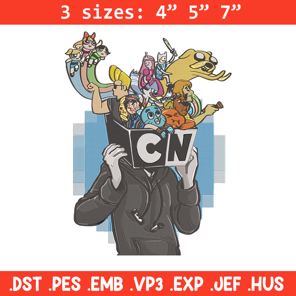 CN character Embroidery Design, CN cartoon Embroidery, Embroidery File, Anime Embroidery, Anime shirt, Digital download.jpg