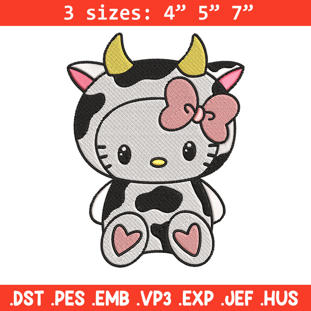 Cow Hello Kitty Embroidery Design, Hello Kitty Embroidery, Embroidery File, Cartoon shirt, Digital download..jpg