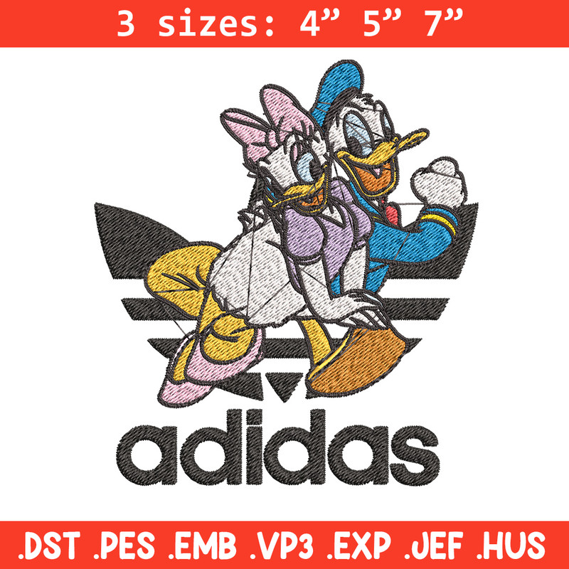 Daisy x duck adidas Embroidery Design, Adidas Embroidery, Brand Embroidery, Embroidery File,Logo shirt,Digital download.jpg