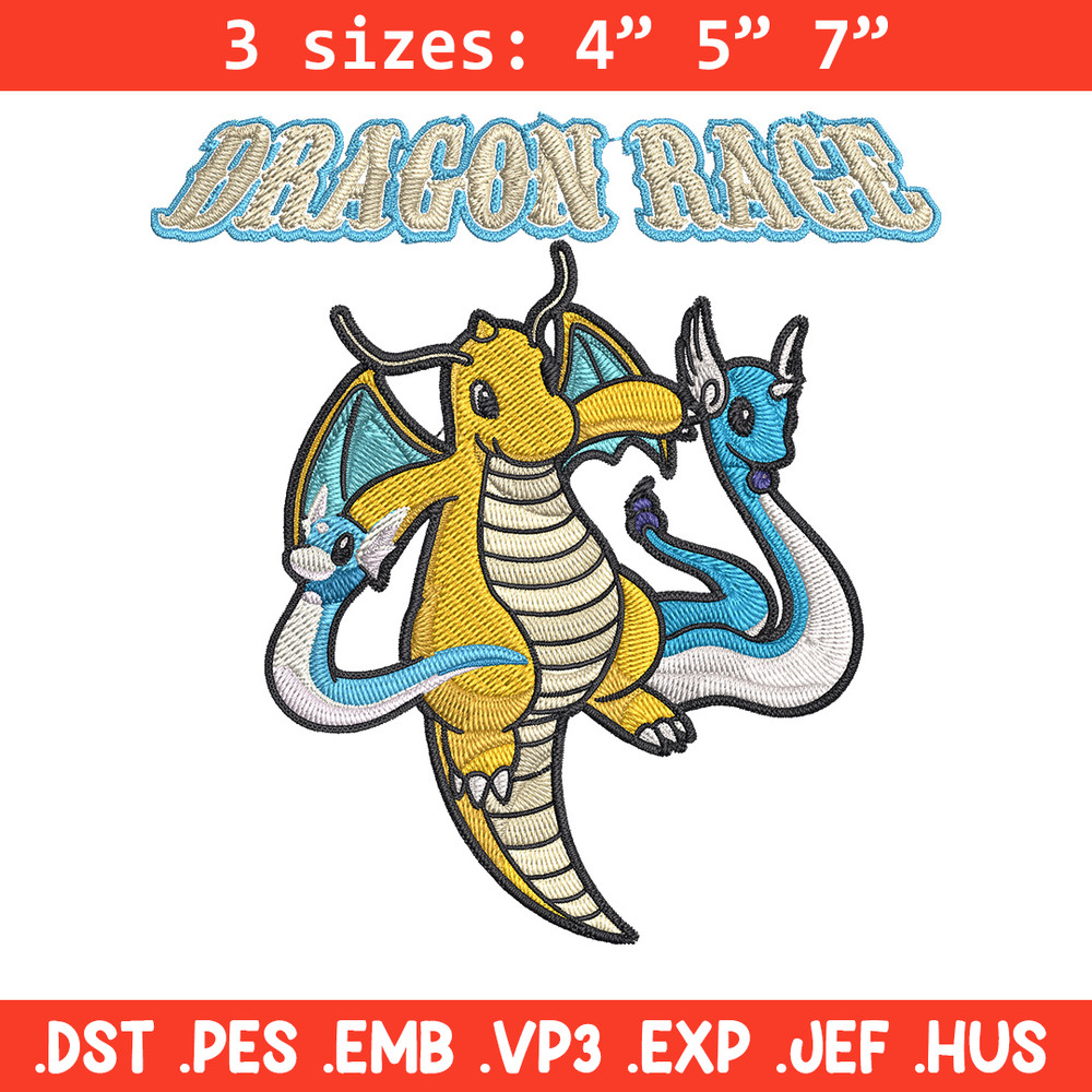 Dragonite Embroidery Design, Pokemon Embroidery, Embroidery File, Anime Embroidery,Anime shirt, Digital download.jpg