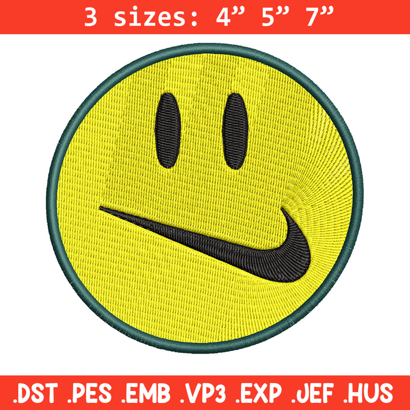 Emoji smile swoosh embroidery design, Emoji embroidery, logo design, embroidery file, logo shirt, Digital download.jpg