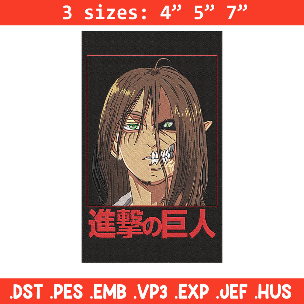 Eren form Embroidery Design, Aot Embroidery,Embroidery File, Anime Embroidery,Anime shirt,Digital download.jpg