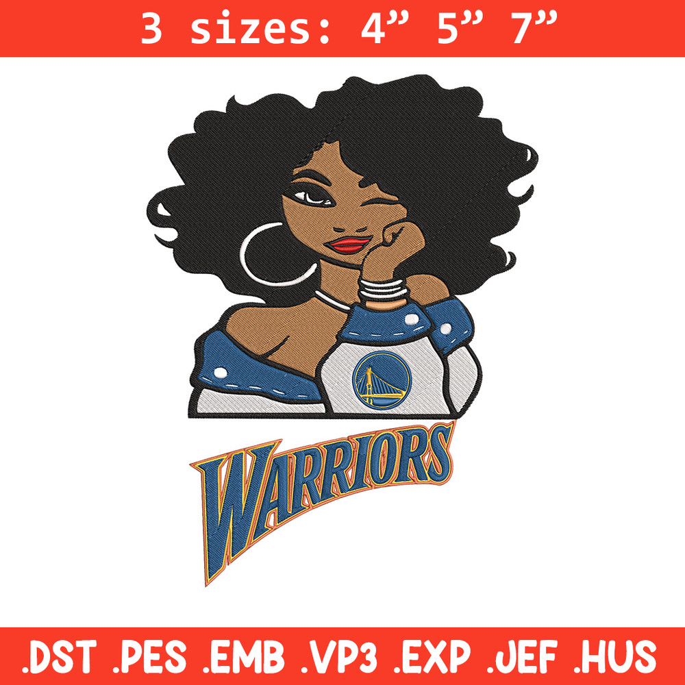 Golden State Warriors girl embroidery design, NBA embroidery,Sport embroidery, Embroidery design,Logo sport embroidery.jpg