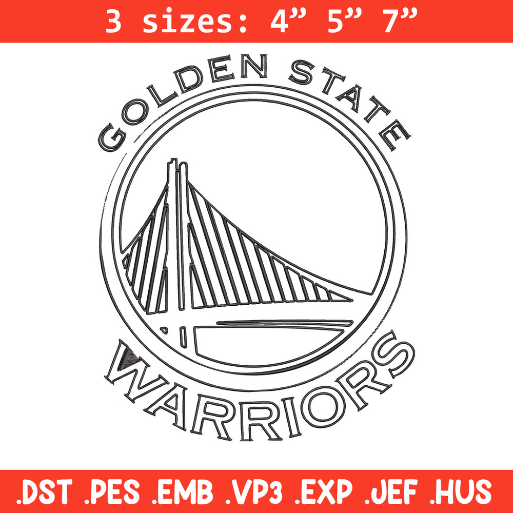 Golden State Warriors logo embroidery design, NBA embroidery, Sport embroidery, Embroidery design,Logo sport embroidery.jpg