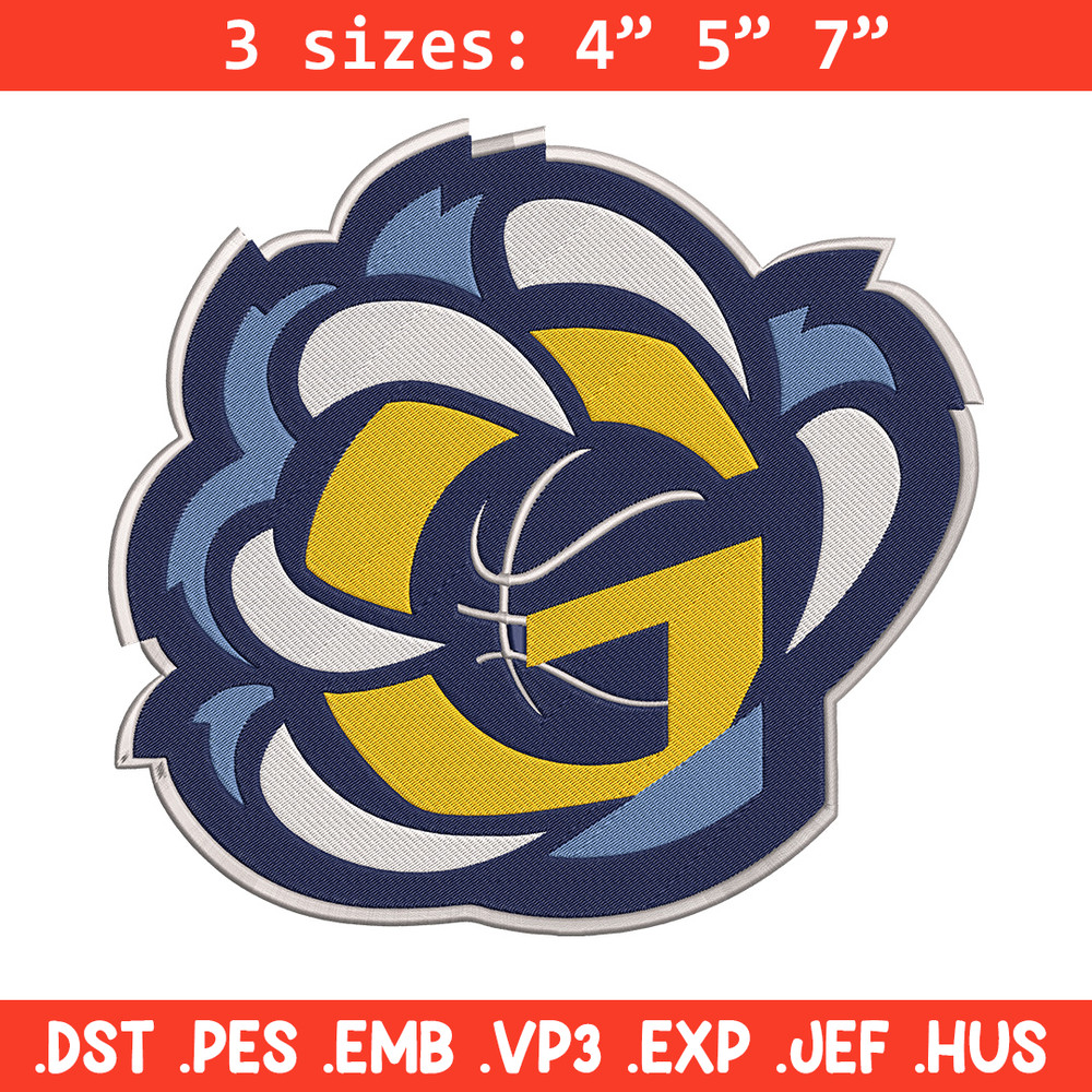 Memphis Grizzlies design embroidery design, NBA embroidery, Sport embroidery, Embroidery design,Logo sport embroidery.jpg