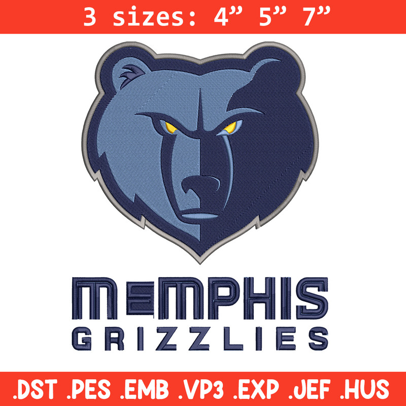 Memphis Grizzlies logo embroidery design,NBA embroidery, Sport embroidery,Embroidery design, Logo sport embroidery..jpg
