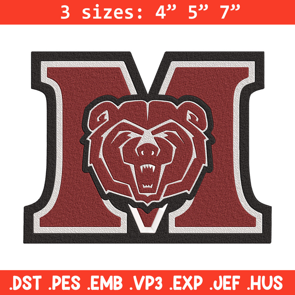 Missouri State logo embroidery design, MLB embroidery, Embroidery design, Logo sport embroidery, Sport embroidery.jpg