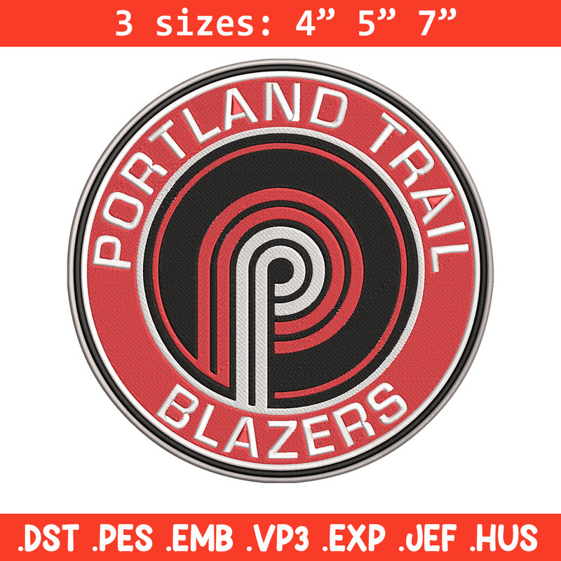 Portland Trail Blazers logo embroidery design,NBA embroidery, Sport embroidery, Embroidery design,Logo sport embroidery..jpg