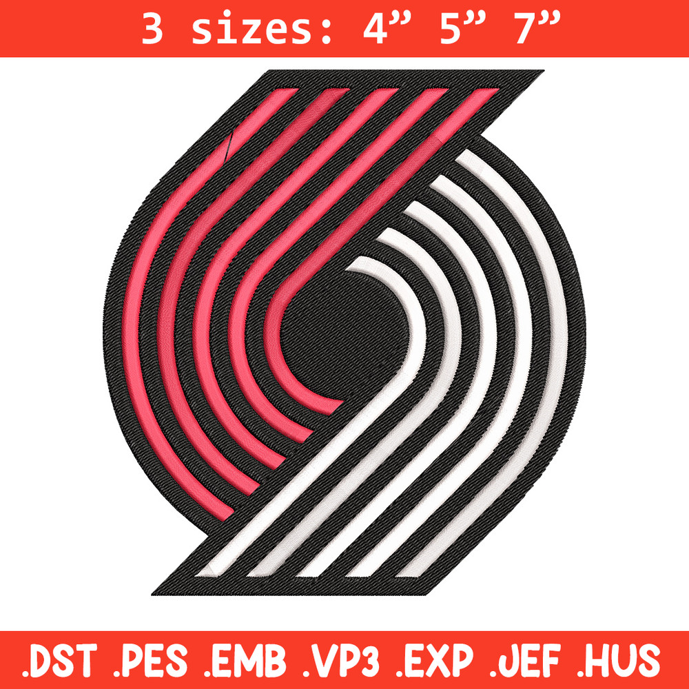 Portland Trail Blazers logo embroidery design,NBA embroidery, Sport embroidery, Embroidery design,Logo sport embroidery.jpg