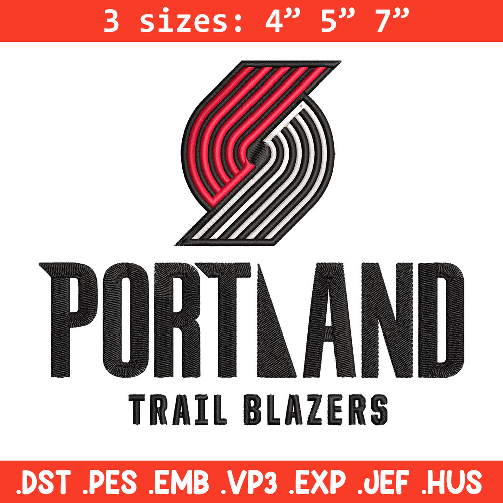Portland Trail Blazers logo embroidery design,NBA embroidery,Sport embroidery, Embroidery design,Logo sport embroidery.jpg