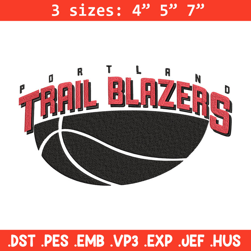Portland Trail Blazers no 1 embroidery design,NBA embroidery, Sport embroidery,Embroidery design, Logo sport embroidery.jpg