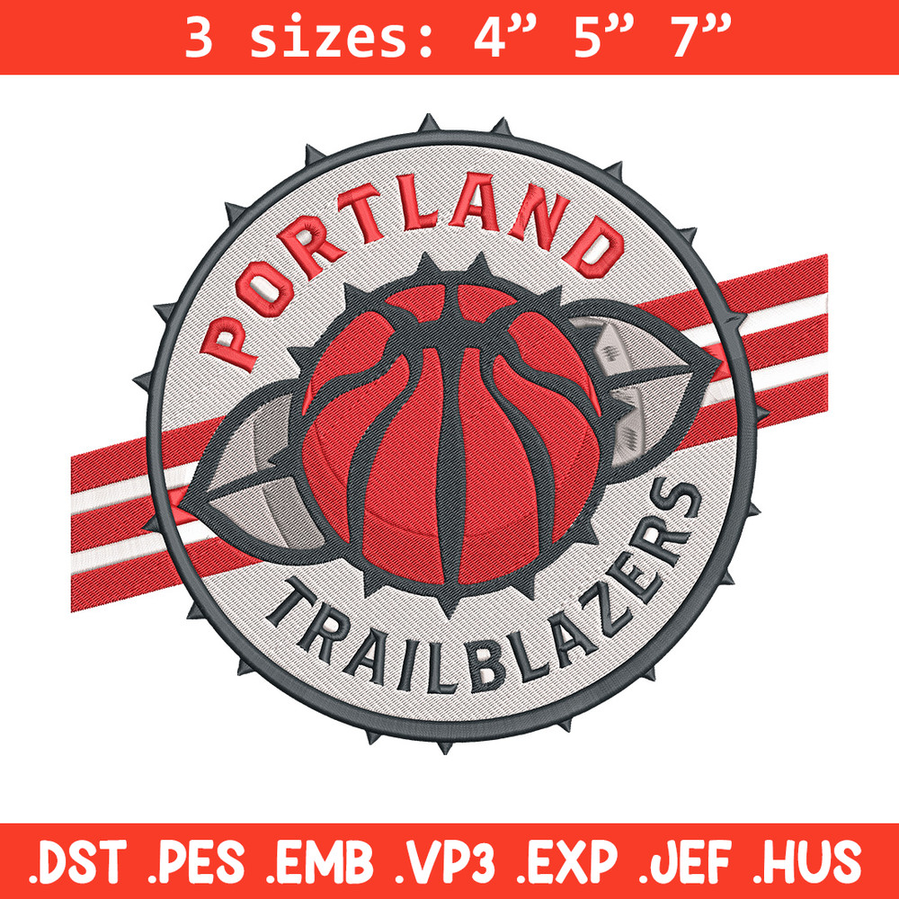 Portland Trail Blazers no 1 embroidery design,NBA embroidery, Sport embroidery,Embroidery design,Logo sport embroidery.jpg