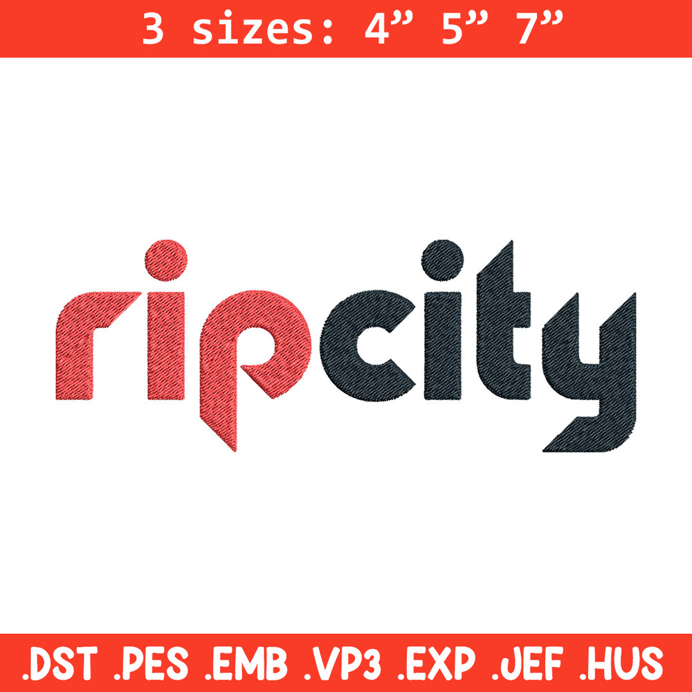 Portland Trail Blazres logo embroidery design,NBA embroidery, Sport embroidery, Embroidery design,Logo sport embroidery.jpg