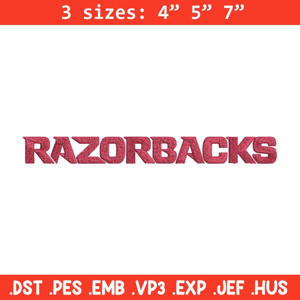 Razorbacks Logo embroidery design, Logo embroidery, Sport embroidery, logo sport embroidery, Embroidery design.jpg