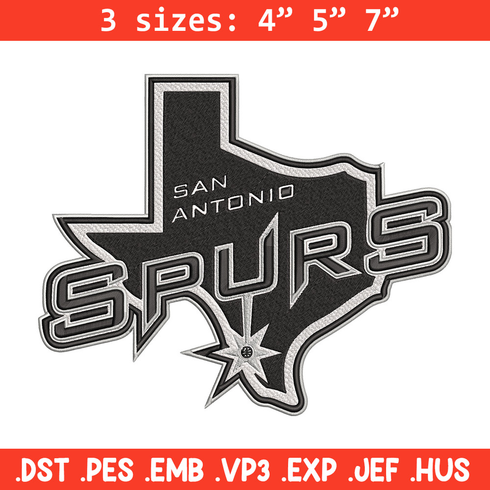 San Antonio Spurs logo embroidery design, NBA embroidery, Embroidery design, Logo sport embroidery, Sport embroidery..jpg