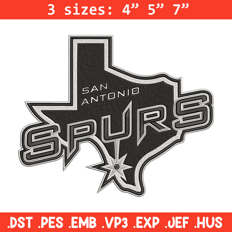 San Antonio Spurs logo embroidery design, NBA embroidery, Embroidery design, Logo sport embroidery, Sport embroidery..jpg