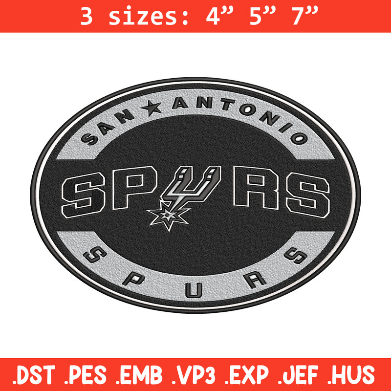 San Antonio Spurs logo embroidery design, NBA embroidery, Embroidery design,Logo sport embroidery, Sport embroidery..jpg