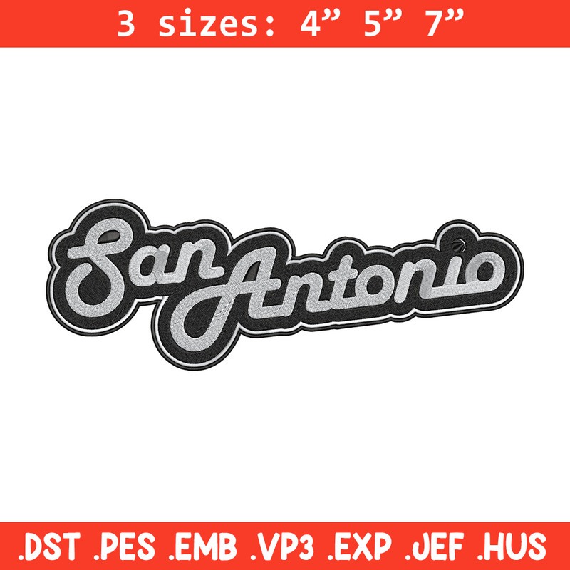 San Antonio Spurs logo embroidery design, NBA embroidery, Embroidery design,Logo sport embroidery,Sport embroidery..jpg