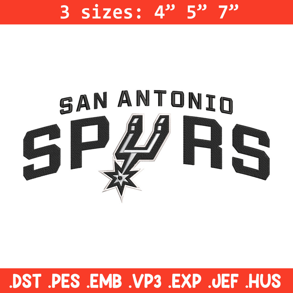 San Antonio Spurs Logo embroidery design, NBA embroidery, Sport embroidery, Embroidery design, Logo sport embroidery..jpg