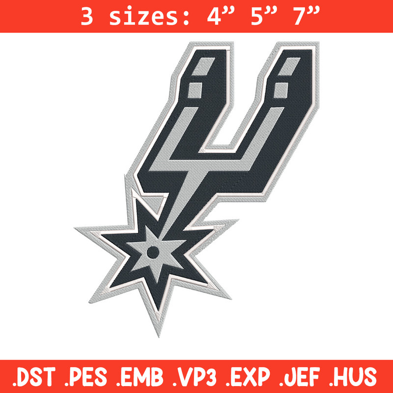 San Antonio Spurs logo embroidery design, NBA embroidery, Sport embroidery, Embroidery design, Logo sport embroidery.jpg