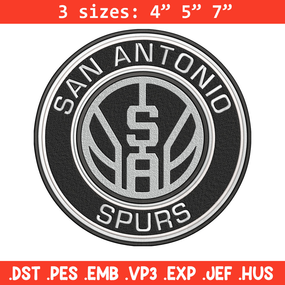 San Antonio Spurs logo embroidery design, NBA embroidery,Embroidery design, Logo sport embroidery, Sport embroidery..jpg