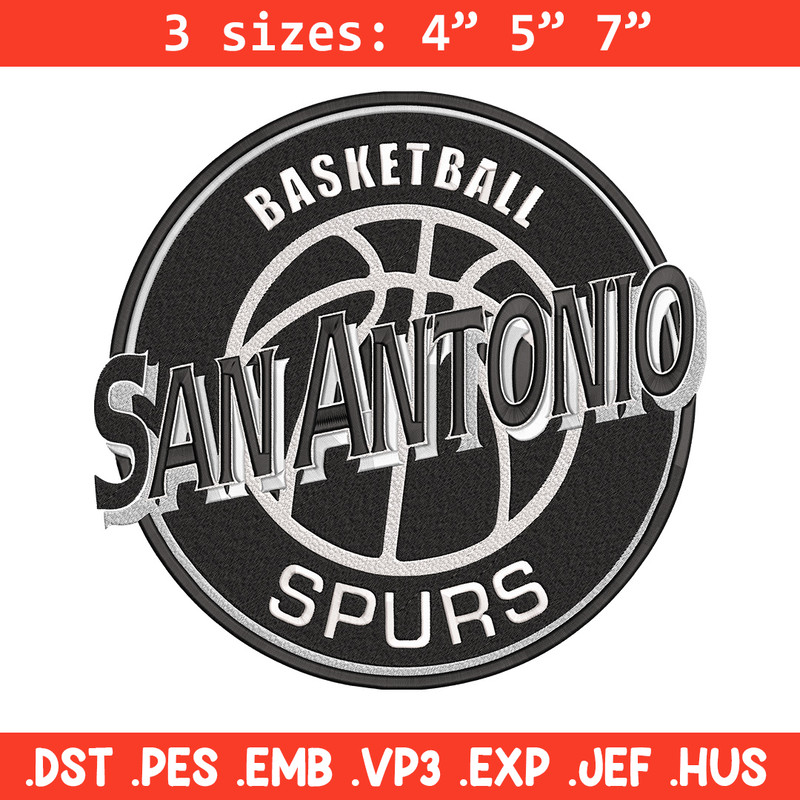 San Antonio Spurs logo embroidery design, NBA embroidery,Embroidery design,Logo sport embroidery, Sport embroidery.jpg
