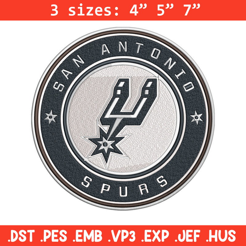 San Antonio Spurs logo embroidery design,NBA embroidery,Embroidery design, Logo sport embroidery, Sport embroidery.jpg