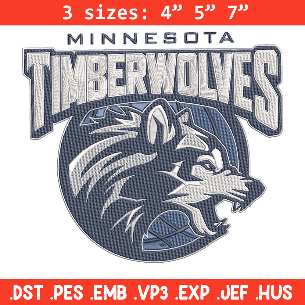 Timberwolves design embroidery design, NBA embroidery, Sport embroidery, Embroidery design, Logo sport embroidery..jpg