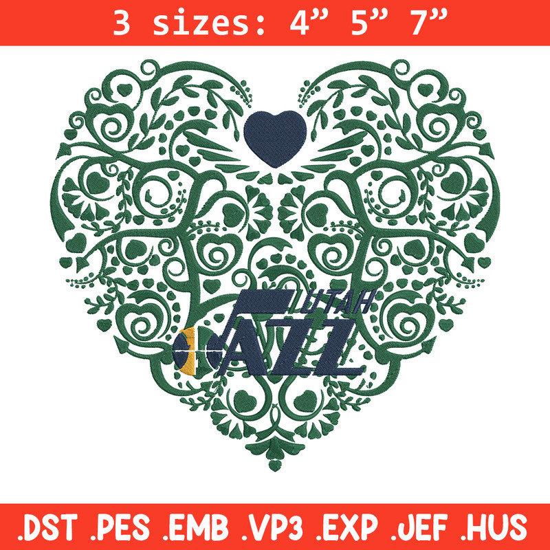 Utah Jazz heart embroidery design, NBA embroidery, Sport embroidery, Embroidery design, Logo sport embroidery.jpg