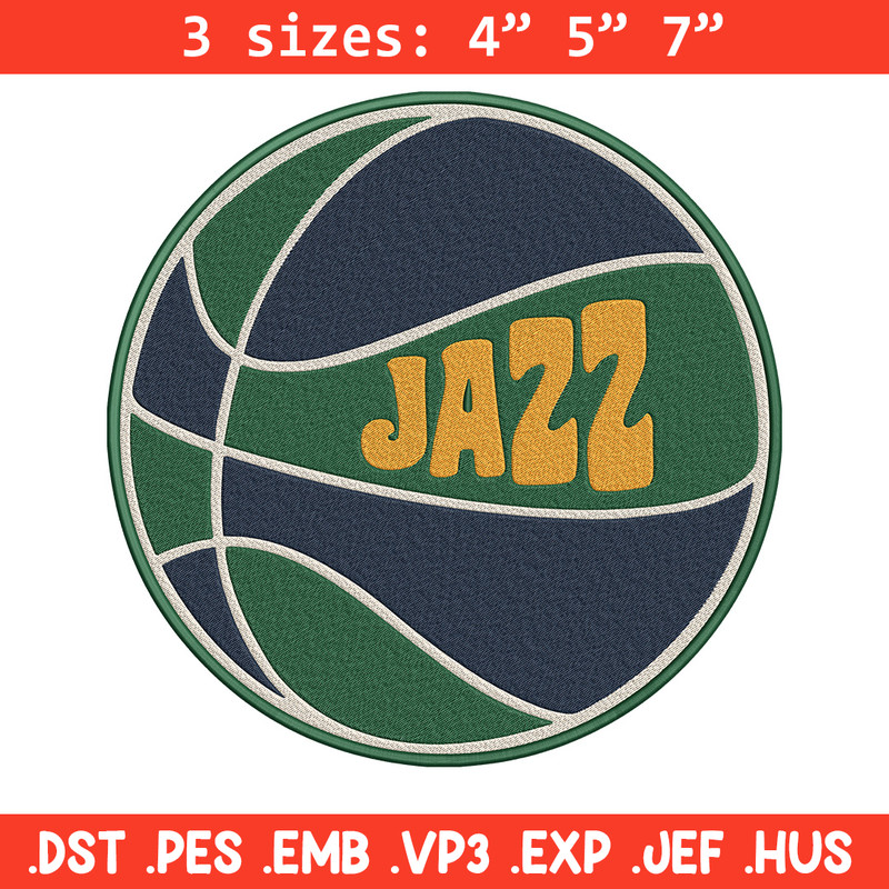 Utah Jazz logo embroidery design, NBA embroidery, Sport embroidery,Embroidery design,Logo sport embroidery..jpg