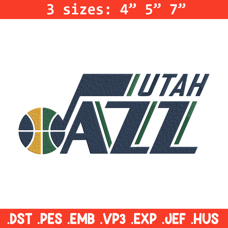 Utah Jazz logo embroidery design,NBA embroidery,Sport embroidery, Embroidery design, Logo sport embroidery..jpg