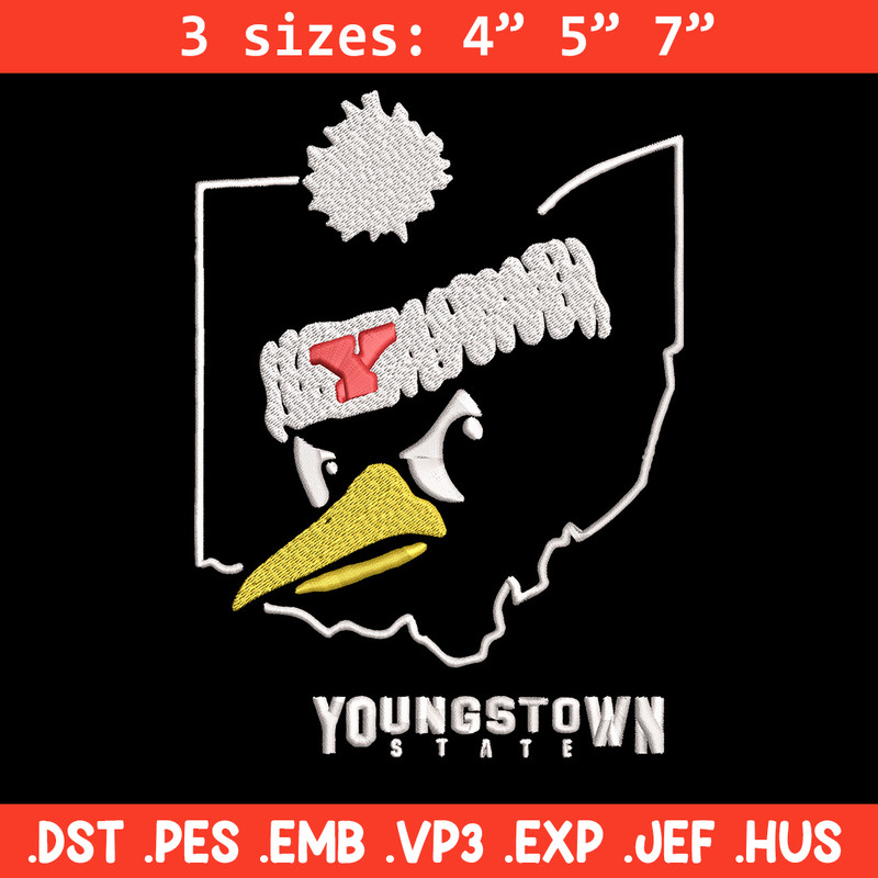 Youngstown State logo embroidery design, Sport embroidery, logo sport embroidery,Embroidery design, NCAA embroidery..jpg