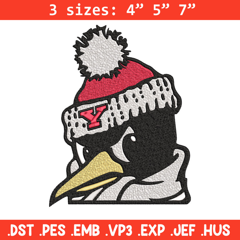 Youngstown State logo embroidery design,NCAA embroidery,Sport embroidery, logo sport embroidery,Embroidery design.jpg