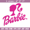 Barbie logo and her Embroidery, Barbie logo and her Embroidery, logo design, Embroidery File, Digital download..jpg