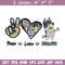 Bluey Peace Love bandit Embroidery design, Bluey cartoon Embroidery, cartoon design, Embroidery File, Instant download..jpg
