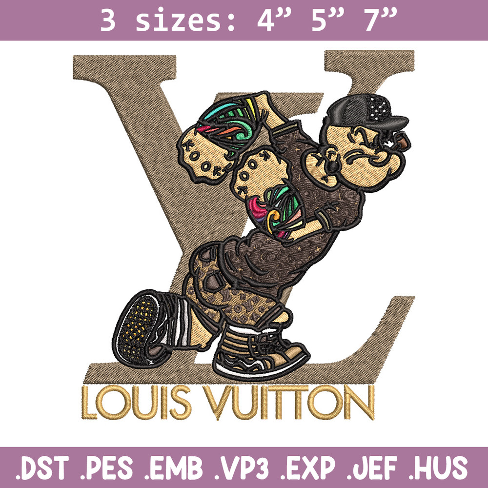 Cartoon man lv Embroidery Design, LV Embroidery, Embroidery File, Logo shirt, Sport Embroidery, Digital download.jpg