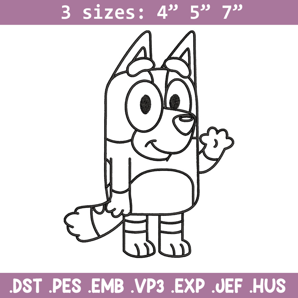 Dad Bluey Coloring Pages Embroidery, Bluey Embroidery, Embroidery File, cartoon design, cartoon shirt, Digital download..jpg