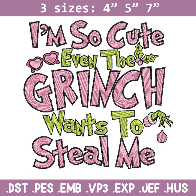 Grinch cute embroidery design, Grinch embroidery, Chrismas design, Embroidery shirt,Embroidery file,Digital download.jpg