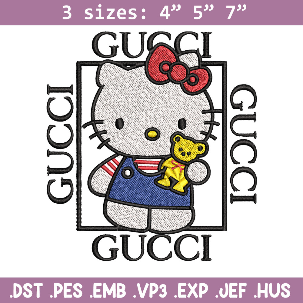 Hello kitty Gucci Embroidery design, Hello kitty Embroidery, cartoon design, Embroidery File, Instant download..jpg