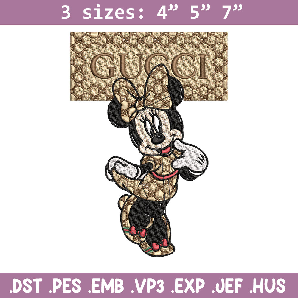 Minnie gucci Embroidery Design, Disney Embroidery, Embroidery File, Brand Embroidery, Logo shirt, Digital download.jpg