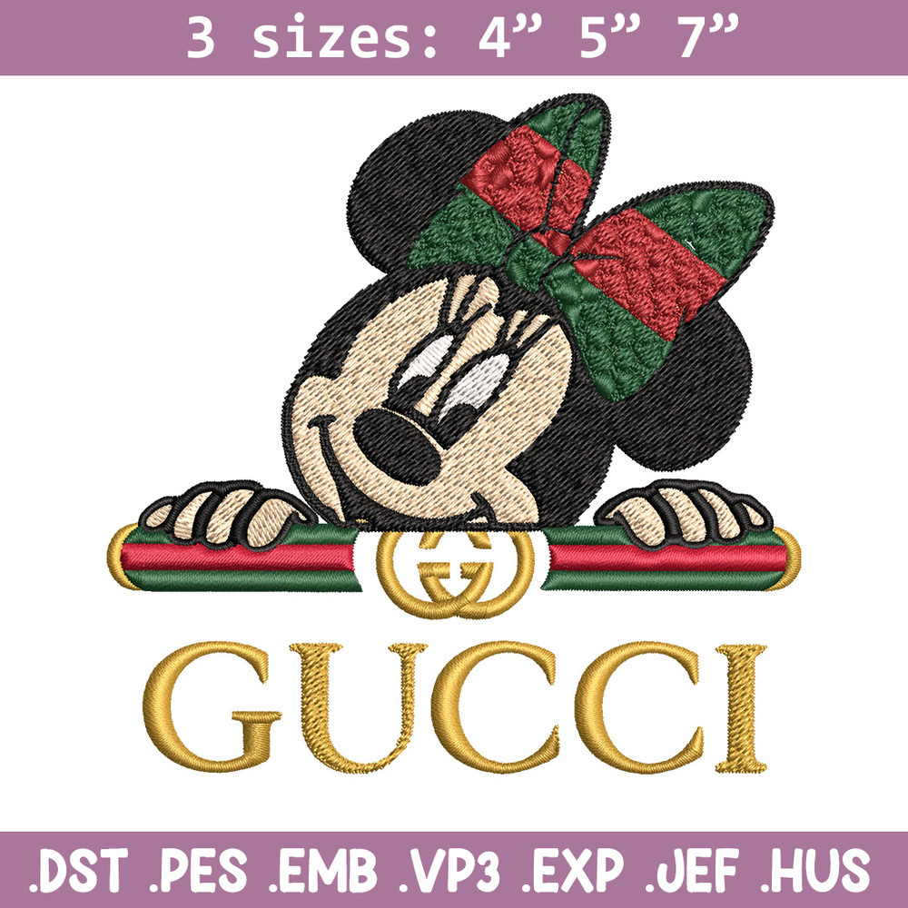 Minnie gucci head Embroidery Design, Gucci Embroidery, Brand Embroidery, Logo shirt, Embroidery File, Digital download.jpg