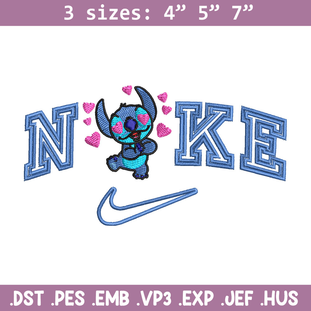 Nike stitch heart embroidery design, Stitch embroidery, Nike design, Embroidery file,Embroidery shirt, Digital download.jpg