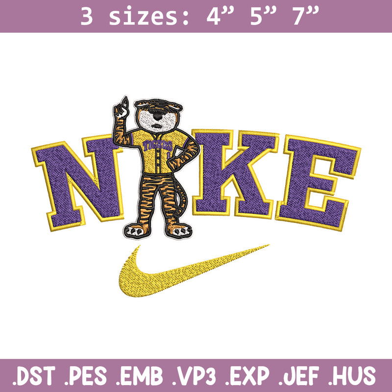 Nike tigers embroidery design, Sport embroidery, Nike design, Embroidery file, Embroidery shirt,Digital download.jpg