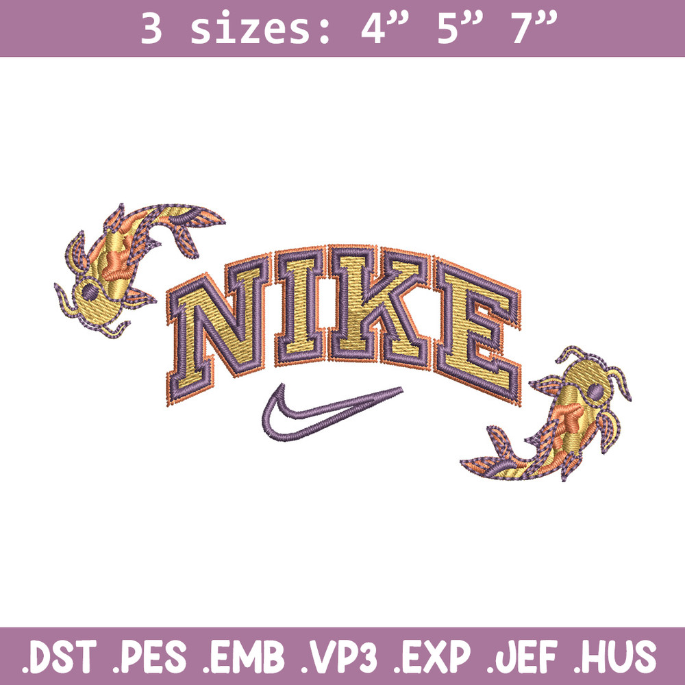 Nike x fish embroidery design, Fish embroidery, Nike design, Embroidery shirt, Embroidery file,Digital download.jpg