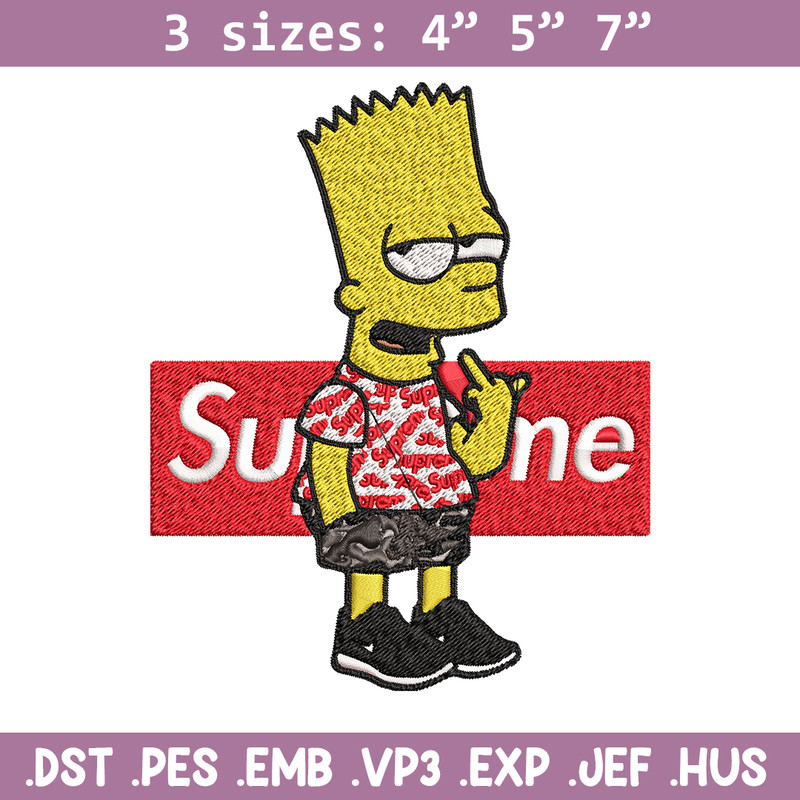 Simpson Supreme Embroidery design, Simpson Embroidery, cartoon design, Embroidery File, cartoon shirt, Instant download..jpg